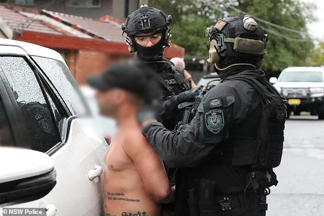 Eight people were arrested on Wednesday in connection with an alleged triple shooting in Sydney's west in July that left one man dead and two others injured