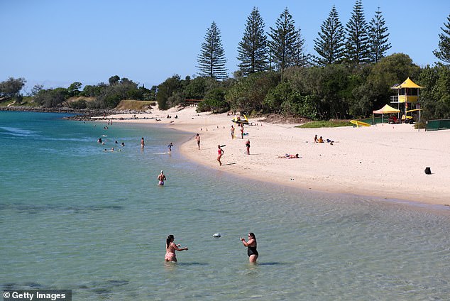 Hundreds of swimmers have continued to flock to Tallebudgera Creek despite a sewage leak