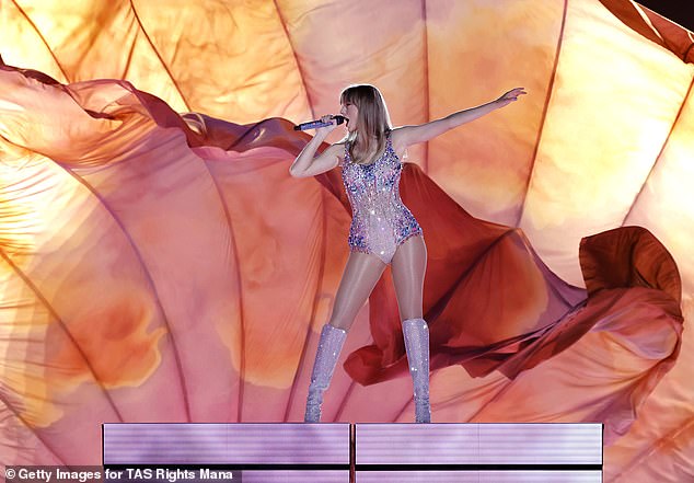 Taylor wowed the crowd on stage in Glendale, Arizona, during her sold-out Eras Tour in August earlier this year