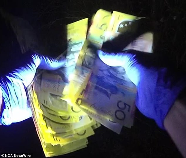 Police have collected $40,000 in cash after the large sum of money was found on a major highway in Perth's north.