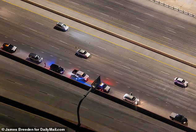 A chase of a vehicle carrying illegal immigrants ends on an El Paso highway as law enforcement agencies tackle the increase in human trafficking in the state