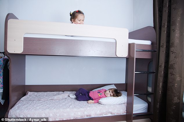 Future generations of Australian children could be forced to grow up sharing a bedroom with a sibling due to the housing shortage (pictured is a stock photo)