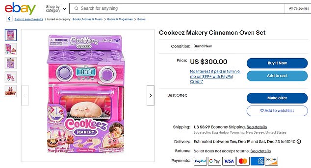 One seller on eBay is selling the toy for as much as $300, or best offer