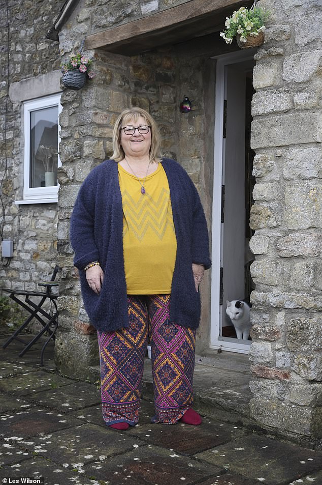 Teresa Sanderson, 60, has suffered from lipedema since she was a teenager.  It is a painful condition in which fat builds up in the legs, causing the legs to grow and grow