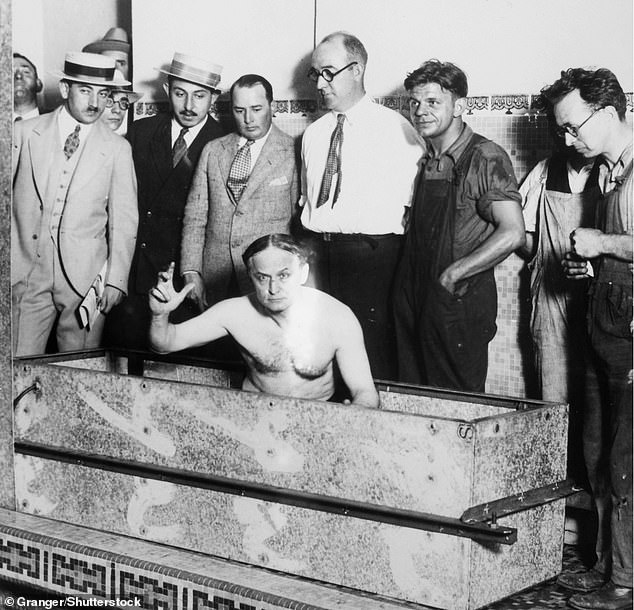 Houdini performed at least three separate live burial stunts.  After surviving his first attempt, he wrote in his diary that it was 