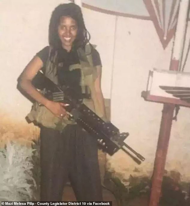 Mazi Melesa Pilip served as a paratrooper in the Israeli army for two years after turning 18.  She was born in Ethiopia and fled to Israel with her family at the age of 12.