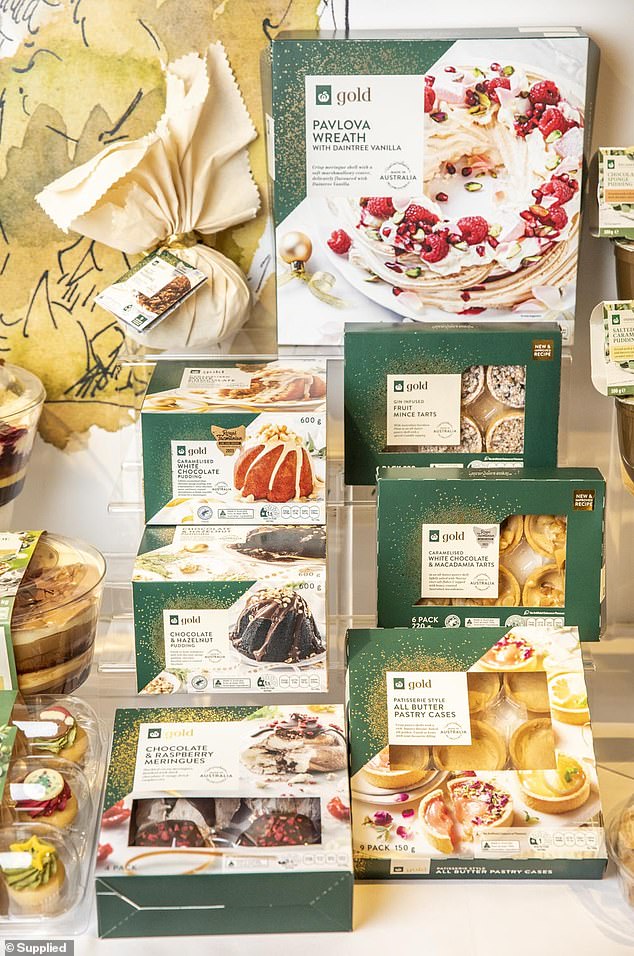 Other purchases in the Christmas dessert range include gin-infused fruit tarts, caramelised white chocolate and macadamia tarts and chocolate puddings