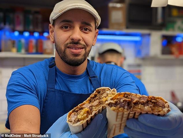 Zack Nasro, 27, from Moozak's in Medz Corner, Kensington High Street, has big plans to expand his restaurant around the world