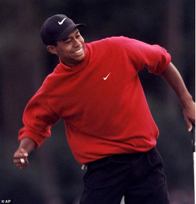 The golfing great has worn the iconic Swoosh since 1996. Pictured is the 1997 Masters winner