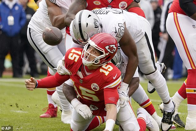 Shortly after his attempted motivational speech, the Chiefs posted two huge turnovers