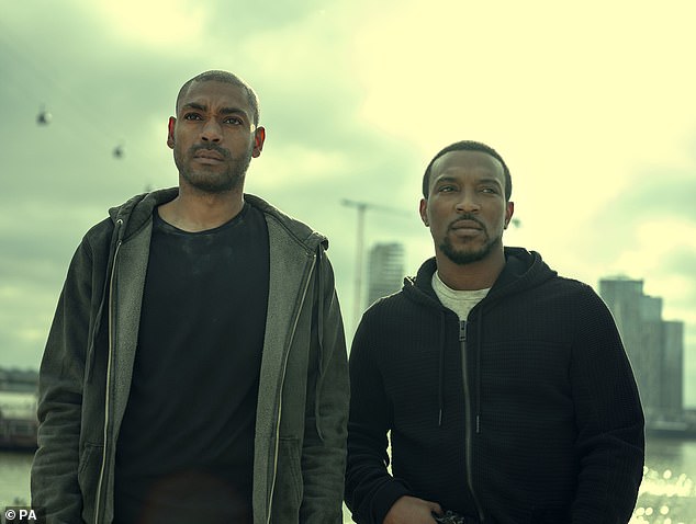 Ashley, who ultimately served 18 months in prison, said he regretted following in his convicted father's footsteps (Kano depicted as Sully and Ashley Walters as Dushane in the show)