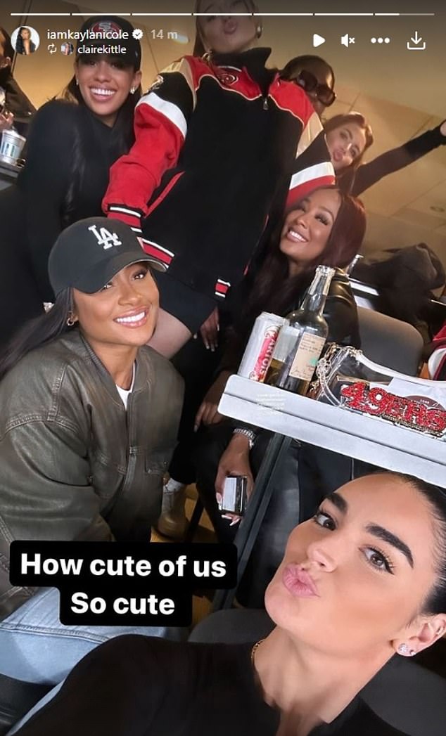 Travis Kelce's ex-girlfriend Kayla Nicole watched the San Francisco 49ers win over the Eagles