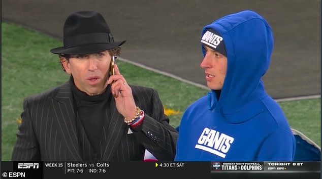 DeVito's agent Sean Stellato went viral for his appearance during the Giants' game against the Packers