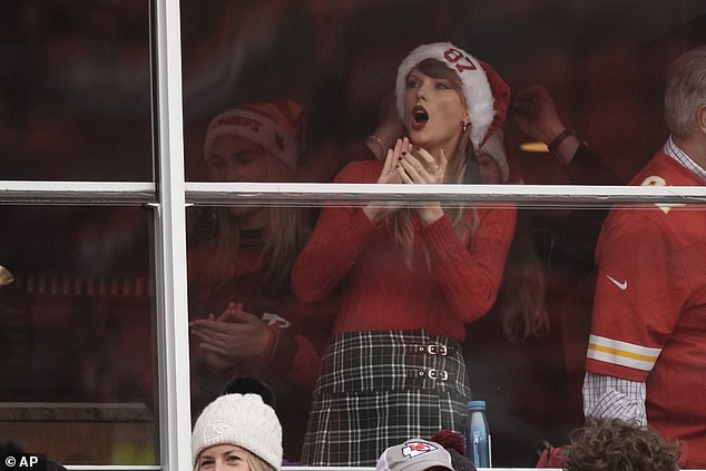 Taylor Swift has now appeared in eight Kansas City Chiefs games during the regular season