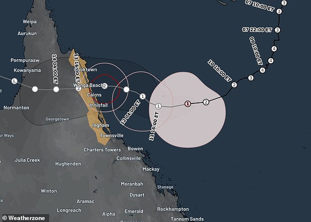 Residents of far north Queensland are bracing for possible power outages, internet and water supply disruptions as Tropical Cyclone Jasper ravages the state (a weather zone map)