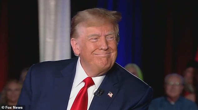 Donald Trump spent much of his Fox News town hall bashing Biden's cognitive state, claiming the president 'doesn't know he's alive'