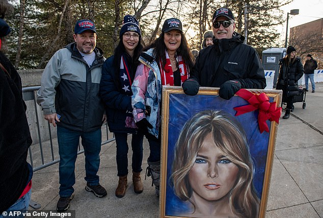 At a rally in New Hampshire, former President Donald Trump stood before a crowd of MAGA Republicans and said illegal immigrants were 'poisoning mental institutions and prisons around the world'