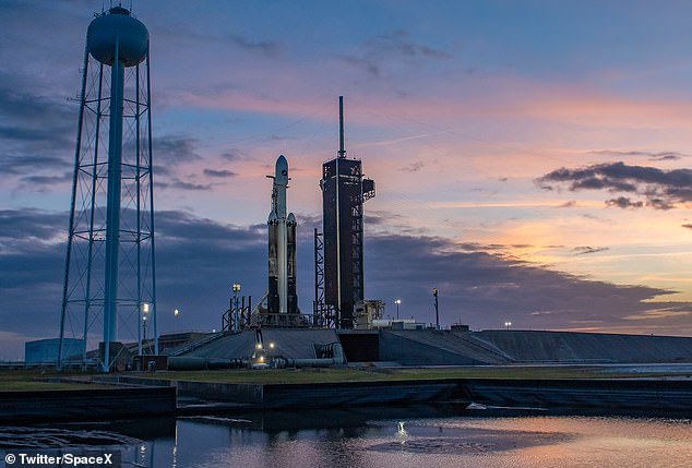 The X-37B is a military spacecraft that delivers classified payloads into orbit.  The plane was due to take off on Monday evening, before a 'ground problem' led to the mission being called off