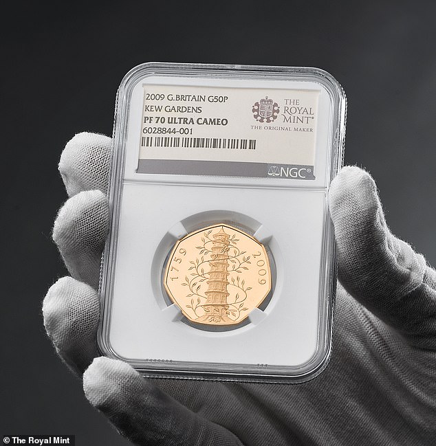 Go, go, go!: The sought-after gold proof coin fetched £6,800 at a Royal Mint coin auction, up 1,260% since 2009