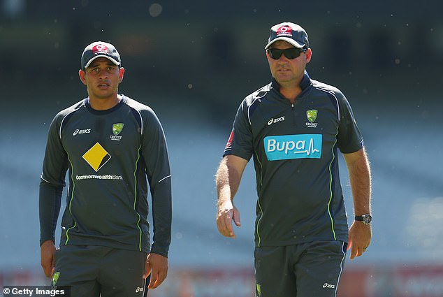 Khawaja was one of four players sent home from a tour of India by then coach Mickey Arthur (pictured together)