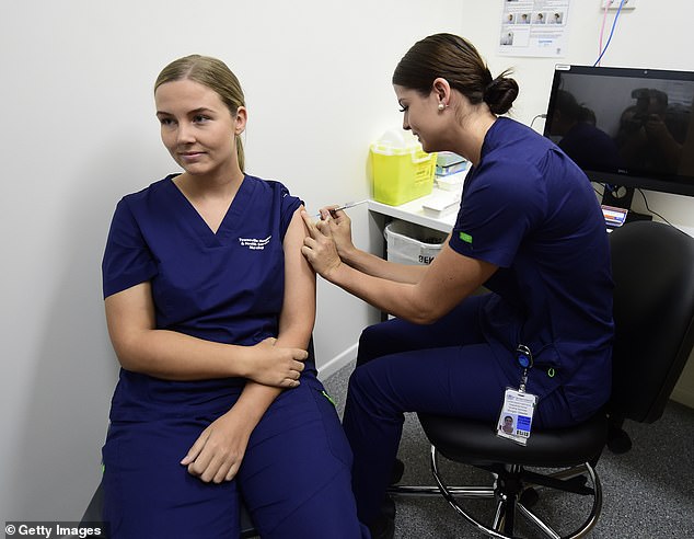 Aussies will no longer have to pay to get vaccines (pictured) as the new change comes into effect in the new year