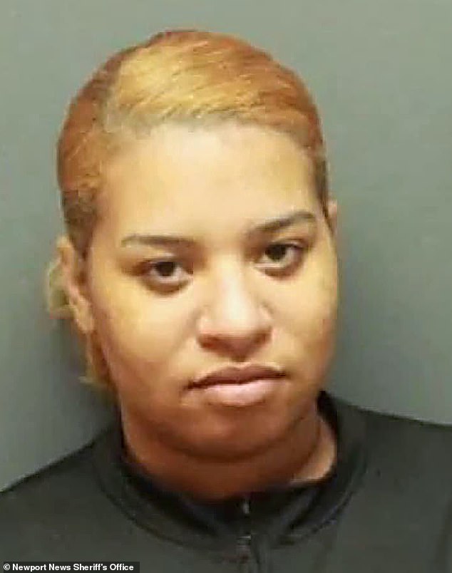 Deja Nicole Taylor, 25, (pictured) faces up to five years in prison for child neglect after her son shot his first-grade teacher