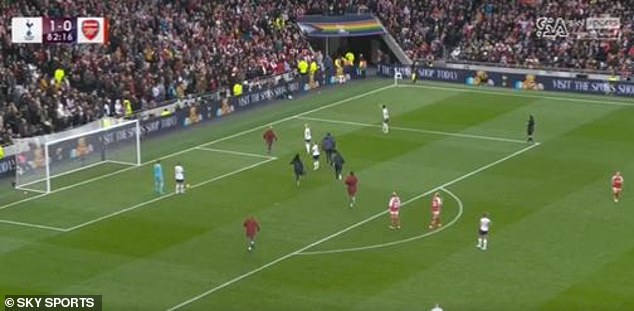 Arsenal medics crossed the pitch to attend to a medical emergency in the away stands