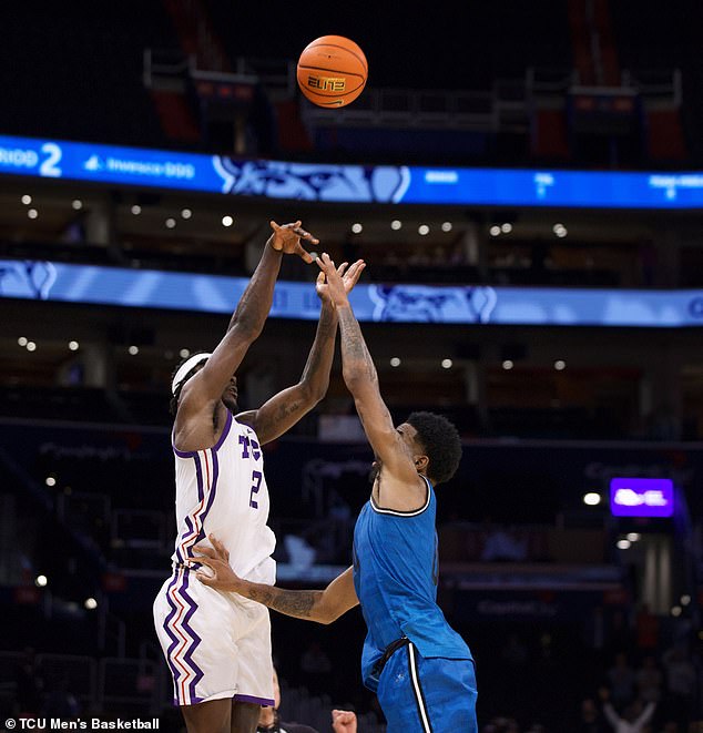 Emmanuel Miller hit a buzzer-beating shot to help TCU steal an 84-83 win over Georgetown