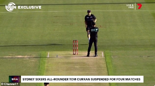 The all-rounder is said to have intimidated an umpire during a Big Bash League match