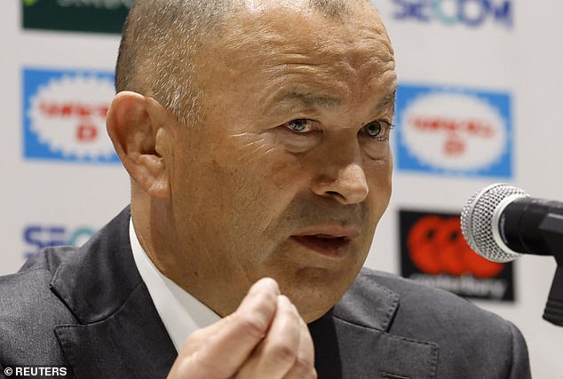 Eddie Jones was questioned by an Australian journalist during his unveiling in Japan