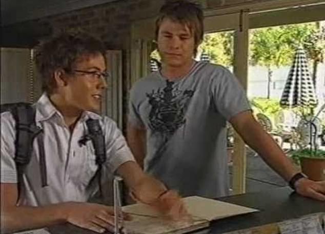 Jason Smith (left) famously played Robbie Hunter in Home and Away from 2003 to 2006, alongside Chris Hemsworth (right) and Isabel Lucas