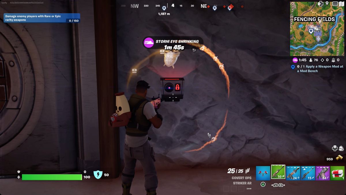 Fortnite Underground C5S1 has access to a Weapon Mod Bench Society Vault