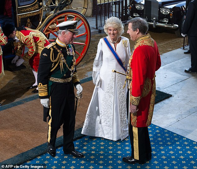 'SNAWED': Charles (left) and Camilla (centre) with the Duke of Norfolk (right) in 2015