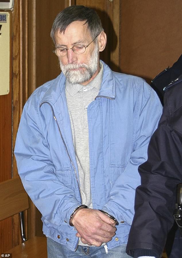 Before his own death in prison in 2021, at the age of 79, Fourniret (pictured) was charged with the murders of eight girls and young women between 1987 and 2001