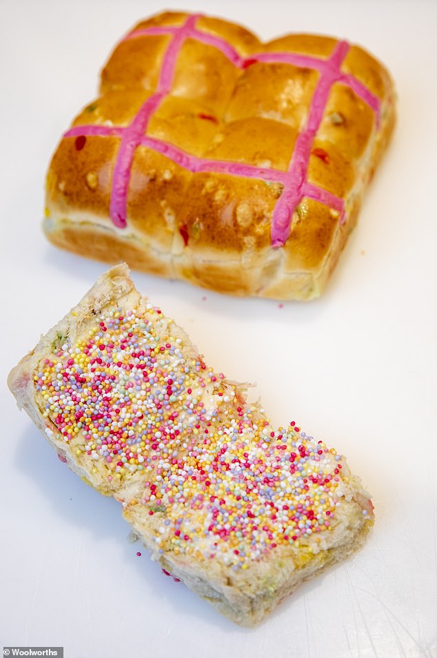 Woolworths is now selling Fairy Bread hot cross buns - a limited edition flavor that has sent Australians into a frenzy