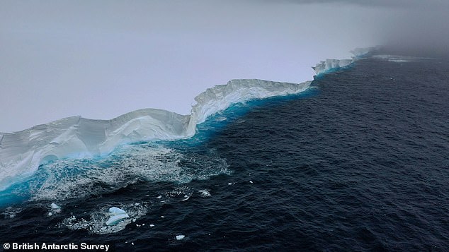 Incredible footage has provided a new view of the world's largest iceberg as it begins its journey towards the Southern Ocean