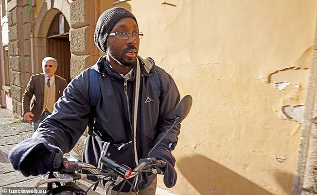 In the photo: Rudy Guede recently seen during the day release in Italy in 2021