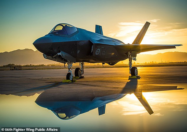 An F-35 is pictured at Luke Air Force Base in Glendale, Arizona, where the accident occurred in March 2023