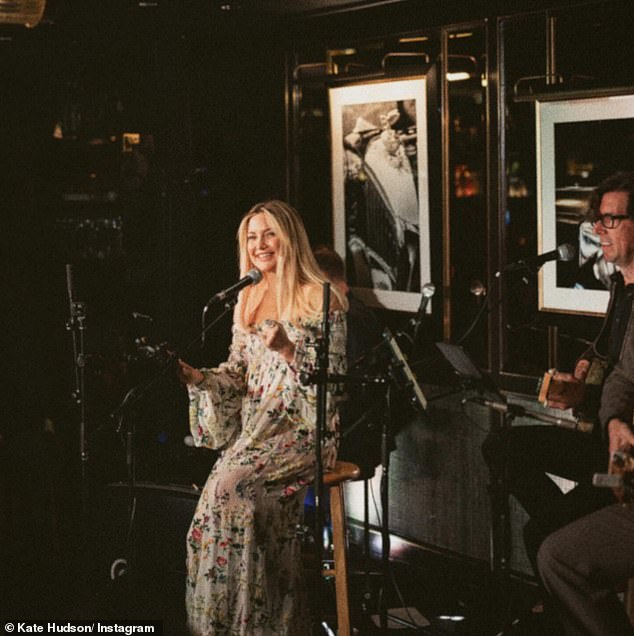Kate Hudson, 44, was also active on the photo-sharing app as she uploaded clips from a recent musical performance in Aspen, Colorado