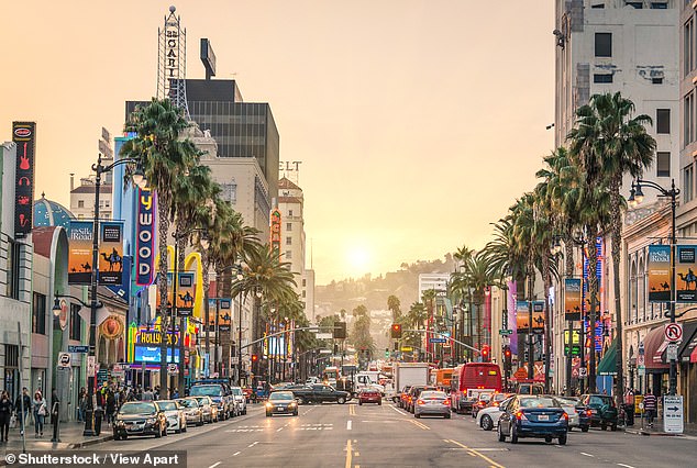 The incident involving Ziering occurred on Hollywood Boulevard.  In the photo 2013