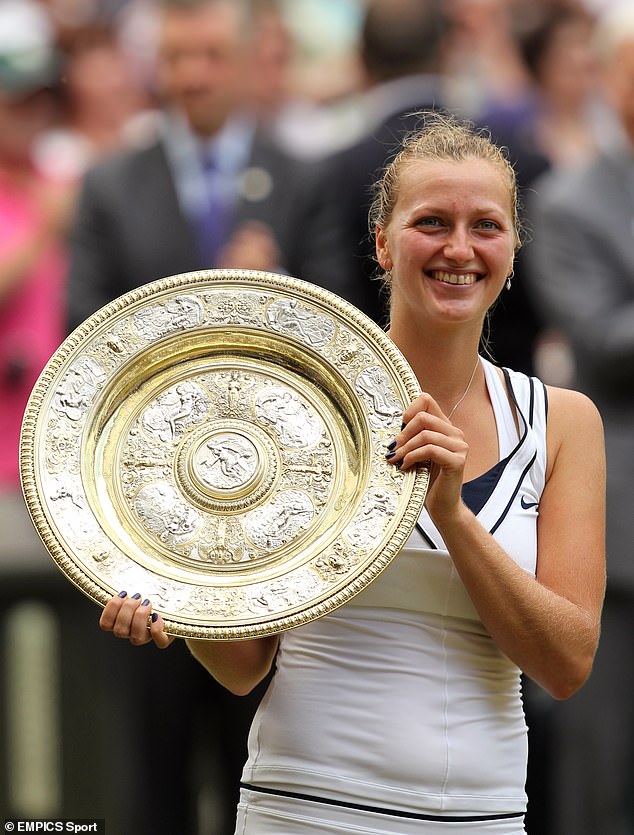 The world number 17 won the Wimbledon title in both 2011 (pictured above) and 2014