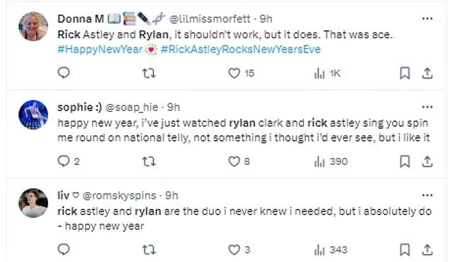 1704107393 882 Rick Astley and Rylan Clarks surprise NYE duet divides viewers