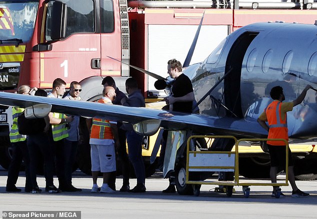 Musk was seen arriving with his 3-year-old son X Æ A-Xii, whom he shares with Grimes, on New Year's Eve in St. Barths