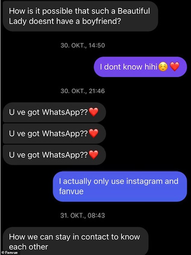 A famous footballer even slid into Emily's Instagram DMs thinking she was a real woman - and even asked for her WhatsApp number