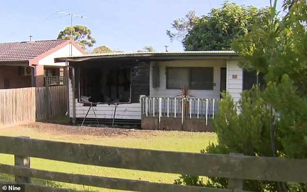 The Tootgarook house was damaged after the fire caused by illegal fireworks set off across the road