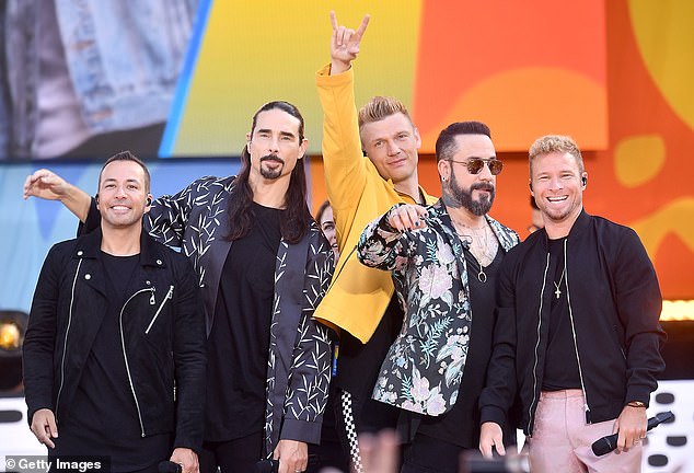 AJ, Nick, Brian, Kevin and Howie formed Backstreet Boys in 1993;  last year they were on their DNA World Tour, in support of their 2019 album DNA. Seen in 2018