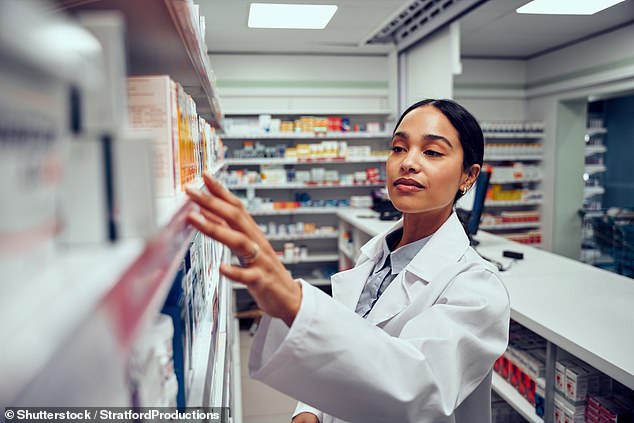 Although community pharmacists are the professionals who physically dispense medications, see patients most often, and are knowledgeable about medications and their interactions, under the current system they are not intended to 'prescribe' medications (file image)