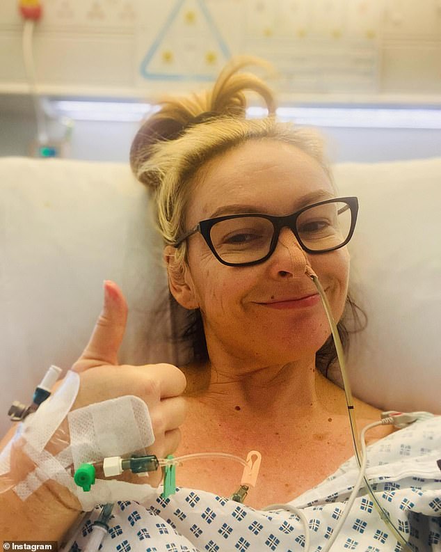 Mel told fans last month that she had undergone keyhole surgery to remove a 5cm tumor from her colon