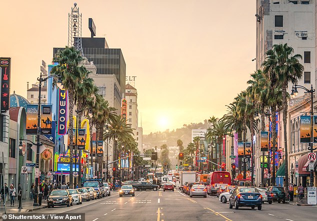 The incident involving Ziering occurred on Hollywood Boulevard.  In the photo 2013