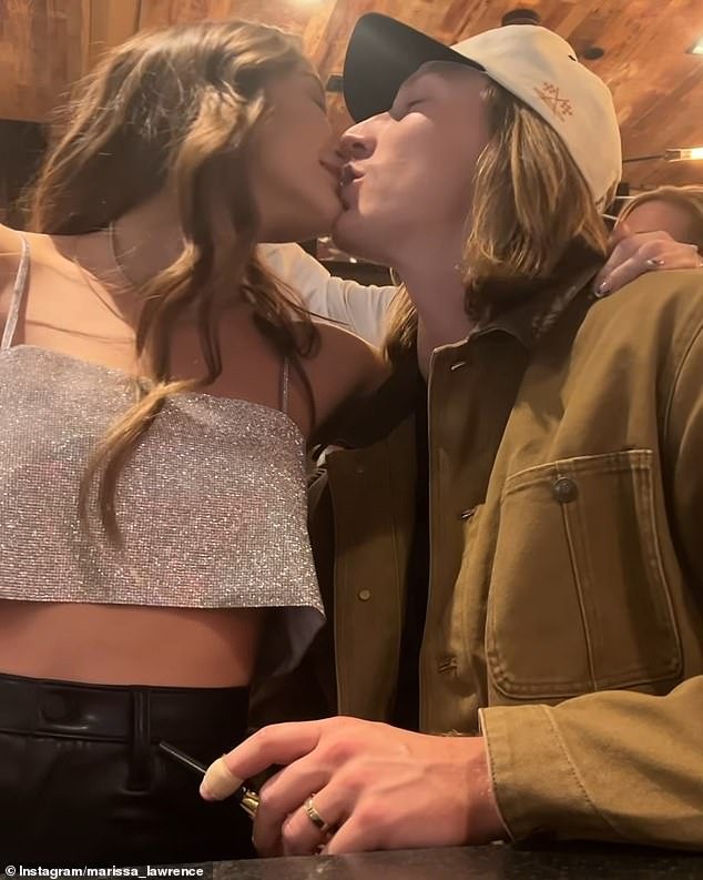 Marissa Lawrence kisses Trevor, whom she married in 2021 after years of dating